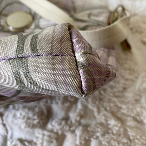 Coach Signature Plaid Tartan Hobo Shoulder Bag with Wristlet - Picture 7 of 12